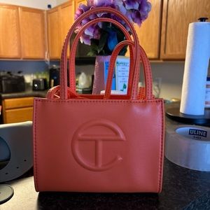 Telfar Small Orange Shopping Bag